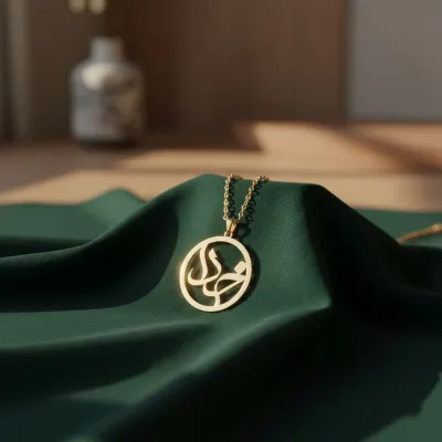 خرید پلاک لیزری طلا اسم خدا شیک و جذاب