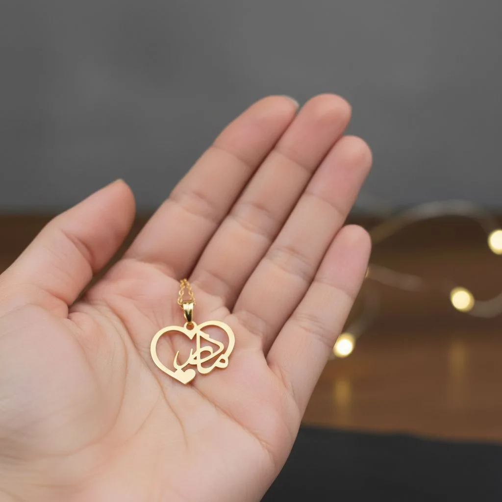 پلاک طلا لیزری طرح مادر و قلب کد 2458 SF