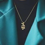 خرید پلاک طلا لیزری اسم رضا لوکس و مینیمال