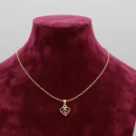 خرید پلاک طلا لیزری طرح قلب زنانه و دخترانه زیر یک گرم و کوچک