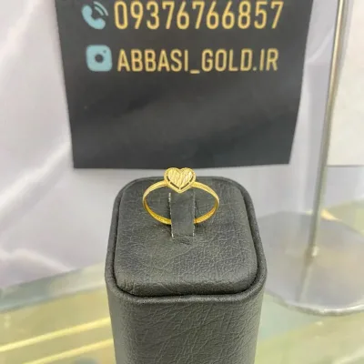 قیمت انگشتر طلا مینیمال قلب زنانه و دخترانه ظریف و نمادار زیر یک گرم