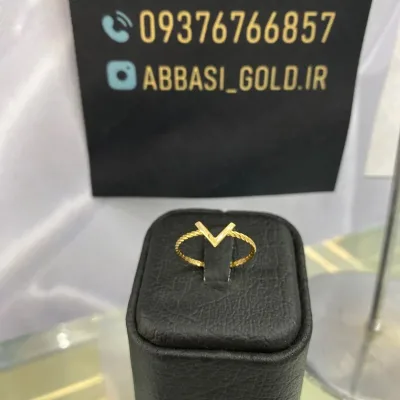 قیمت انگشتر طلا مینیمال زنانه و دخترانه 18 عیار زیر یک گرم