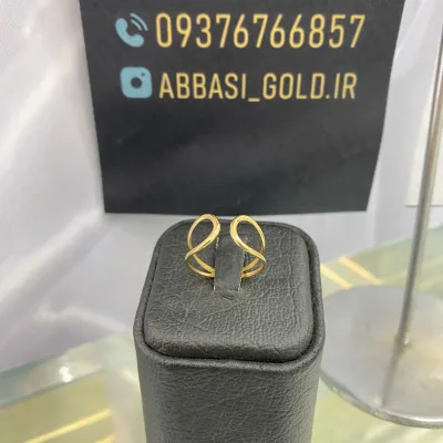 قیمت انگشتر طلا مینیمال زنانه و دخترانه 18 عیار زیر یک گرم