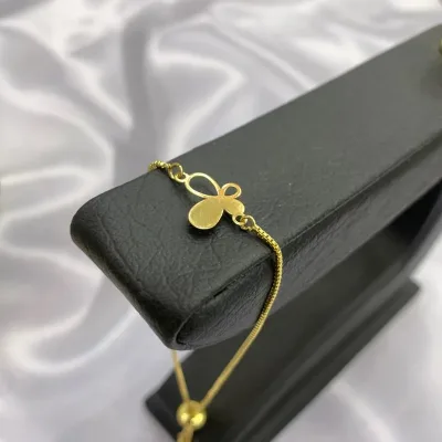 خرید دستبند طلا و استیل طرح پروانه زنانه و دخترانه زیر 300 سوت و ظریف