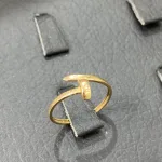 قیمت انگشتر طلا بنگل میخ دست دوم و بدون اجرت زنانه و دخترانه 18 عیار حدود یک گرم