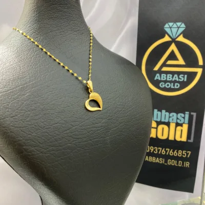 قیمت پلاک طلا قلب دست دوم و بدون اجرت زنانه و دخترانه حدود 2 گرم