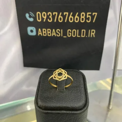 قیمت انگشتر طلا مینیمال زنانه و دخترانه 18 عیار زیر یک گرم