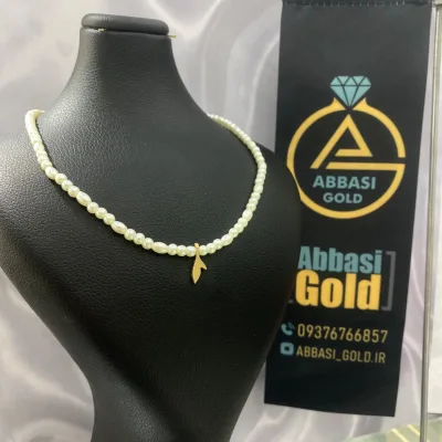 قیمت گردنبند طلا مروارید زنانه و دخترانه ظریف 500 سوتی 18 عیار
