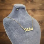 خرید گردنبند طلا اسم انگلیسی مهسا (mahsa) 18 عیار حدود یک گرم