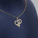 خرید آنلاین پلاک طلا لیزری مادر و قلب 18 عیار زیر یک گرم