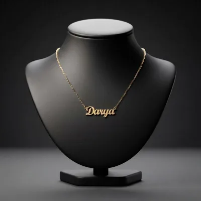 خرید گردنبند طلا اسم فارسی دریا (darya) 18 عیار حدود یک گرم