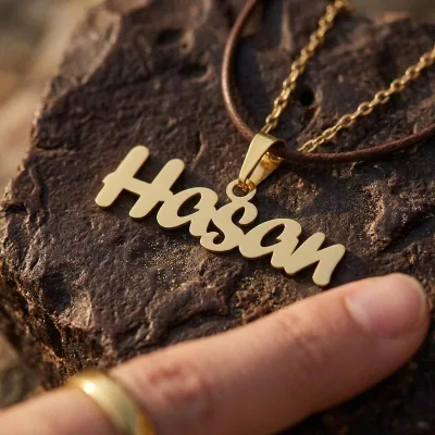 خرید گردنبند طلا اسم انگلیسی حسن (hasan) 18 عیار حدود یک گرم
