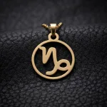 خرید پلاک طلا نماد زودیاک ماه تولد دی 18 عیار سبک زیر یک گرم