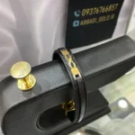 قیمت دستبند طلا چرم مردانه شیک و اسپرت 18 عیار سبک