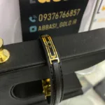 خرید دستبند طلا چرم با طرح مستطیل و لوزی با وزن کمتر از 1 گرم
