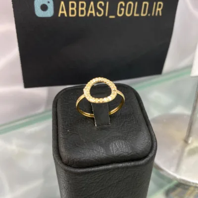 قیمت انگشتر طلا با حلقه تراش دار زنانه و دخترانه 18 عیار زیر 1 گرم