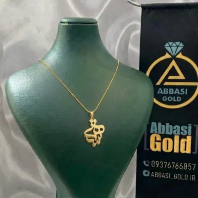 عکس مدل پلاک طلا اسم هستی با فونت خاص و شیک 18 عیار با وزن پایین