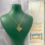خرید پلاک طلا اسم هستی با فونت پیچیده 18 عیار شیک و جدید با وزن سبک