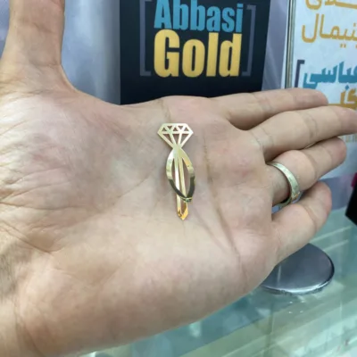 خرید سنجاق سر طلا الماس فانتزی و مینیمال دخترانه و بچگانه 18 عیار سبک
