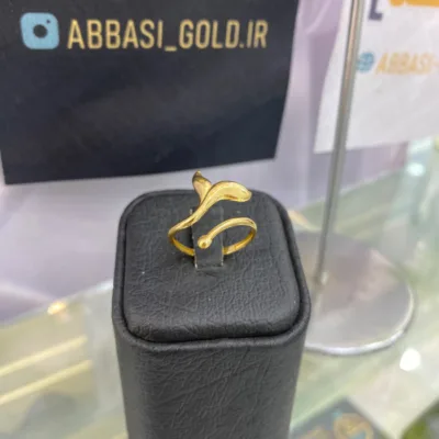 خرید انگشتر طلا ‌بنگل دم وال زنانه و دخترانه شیک و جدید زیر 1 گرم