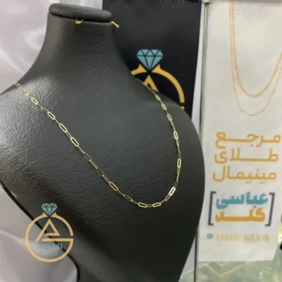 خرید زنجیر طلا طرح هرمس زنانه و دخترانه ظریف زیر 1 گرم