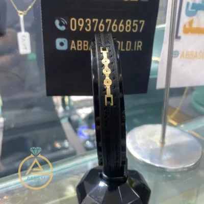 خرید آنلاین دستبند طلا چرم ونکلیف 3 تایی مردانه اسپرت 18 عیار زیر نیم گرم