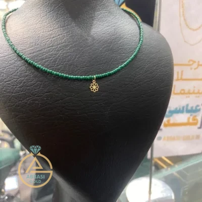 قیمت گردنبند طلا چوکر طرح گل زنانه و دخترانه 18 عیار خیلی سبک