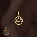قیمت پلاک طلا خورشید و موج دریا زنانه و دخترانه مینیمال و جدید 18 عیار با وزن زیر یک گرم