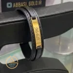 خرید دستبند طلا چرم اسم مهدی (Mehdi) توپر 18 عیار شیک زیر نیم گرم
