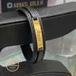 خرید دستبند طلا چرم اسم امیر (Amir) توپر اسپرت جدید زیر 1 گرم