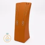 قیمت گوشواره طلا بخیه ای قلب و بی نهایت زنانه و دخترانه شیک و جدید زیر 1 گرم