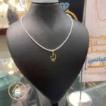 خرید گردنبند طلا چوکر مرواریدی قلب توپر و توخالی زنانه و دخترانه فانتزی و مینیمال 18 عیار سبک