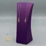 قیمت گوشواره طلا کرلی نت موسیقی ظریف زنانه و دخترانه 18 عیار شیک و جدید زیر یک گرم