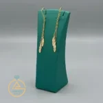 عکس مدل گوشواره طلا آویز برگ مینیمال زنانه و دخترانه سبک حدود 1 گرم