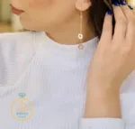 خرید روز گوشواره طلا آویز دایره توخالی ساده زنانه و دخترانه 18 عیار زیر یک گرم
