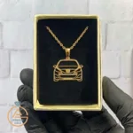 خرید پلاک طلا طرح ماشین 207 جدید 18 عیار سبک