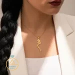 خرید پلاک طلا لیزری هیچ با فونت مینیمال 18 عیار یک گرمی