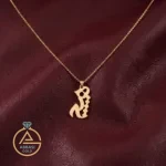 خرید پلاک طلا هیچ با فونت فانتزی و خاص 18 عیار زیر یک گرم