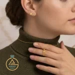 قیمت روز نیم ست طلا سه قلب مینیمال زنانه و دخترانه 18 عیار یک گرمی