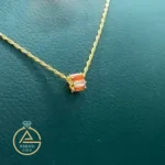 قیمت پلاک طلا سوارسکی ظریف و شیک زیر یک گرم 18 عیار