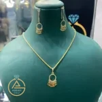 خرید نیم ست طلا خلیجی قلب زنانه و دخترانه مجلسی و شیک زیر 1 گرم