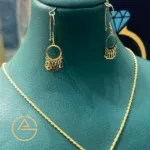 قیمت نیم ست طلا خلیجی قلب زنانه و دخترانه جدید و مد سال حدود یک گرم 18 عیار