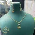 خرید نیم ست طلا خلیجی دایره زنانه و دخترانه مد سال و سبک زیر یک گرم
