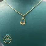 قیمت نیم ست طلا خلیجی دایره زنانه و دخترانه جدید حدود 1 گرمی 18 عیار