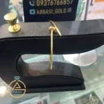 خرید دستبند طلا بنگل میخی زنانه و دخترانه شیک و جدید سه گرمی 18 عیار